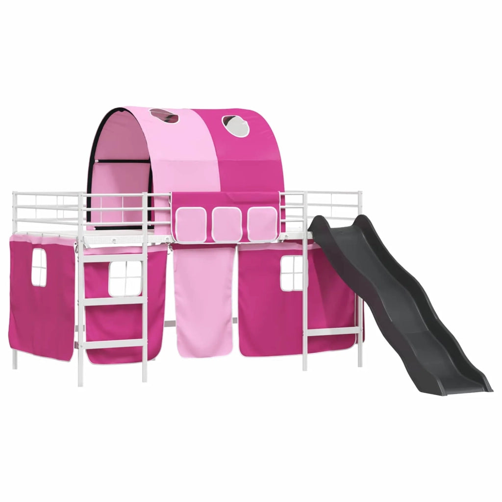 Struttura del letto loft per bambini Bianco e Rosa 80 x 200 cm 42020865