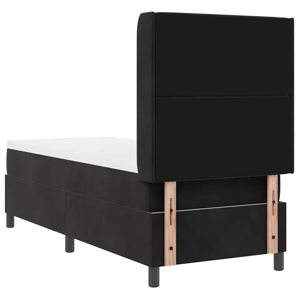 Letto a molle con materasso Nero 80 x 200 cm Velluto 3341926