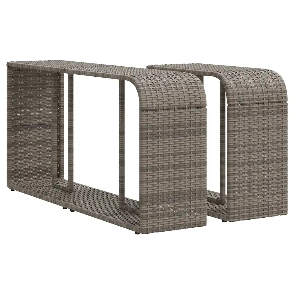 Set Divani da Giardino 11 pz con Cuscini in Polyrattan Grigio 3326075