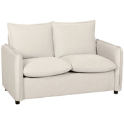 Divano 2 Posti Imbottito in Similpelle ¨C Minimal ¨C Crema