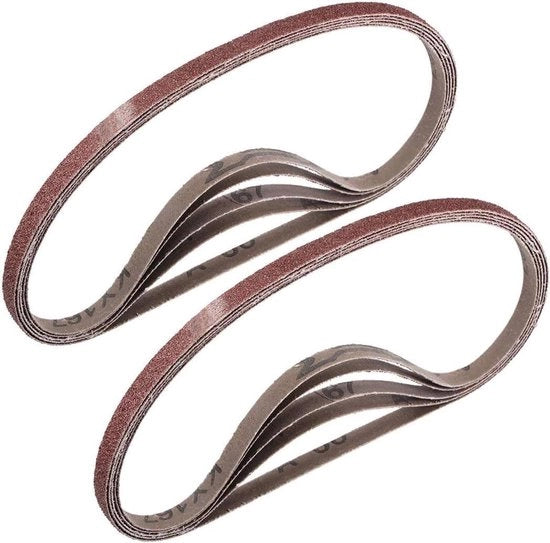 Schuurpapier per legno - 60 Grit - 10 pezzi - 3/8 x 21 pollici schiuma di alluminio per strumento a nastro per schiavettatura portatile