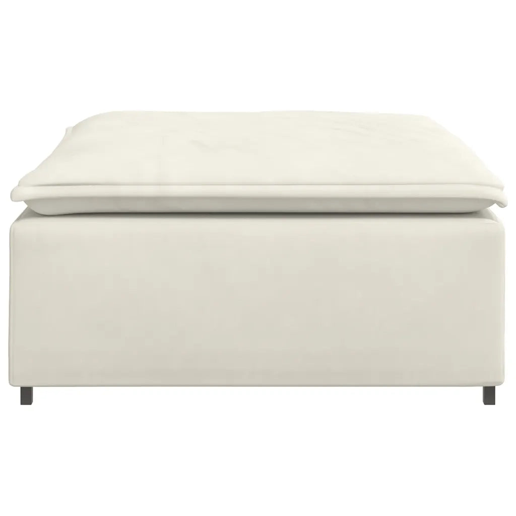 Modulo Poggiapiedi Divano Modulare Crema 100x100x48 cm 4104496