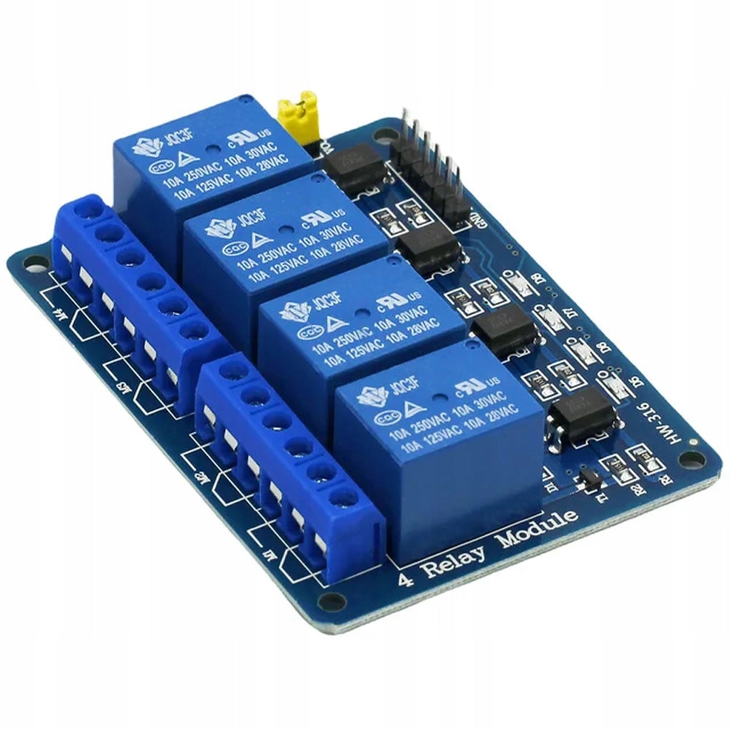 Modulo Relè 4 Canali 12V – Compatibile con Arduino | Isolamento Ottico, SPDT, 10A