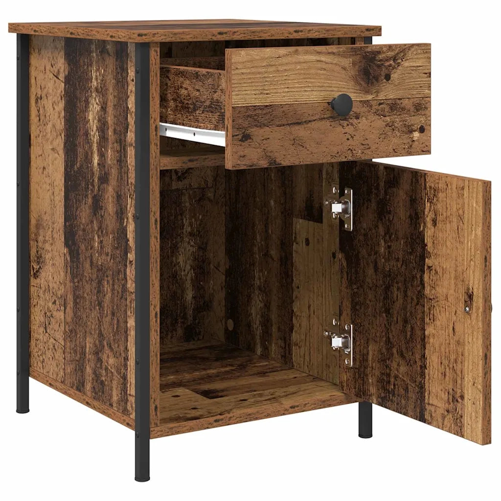 Comodino | Armadio da Notte | Mobiletto da notte con cassetto Legno vecchio 40 x 42 x 60 cm