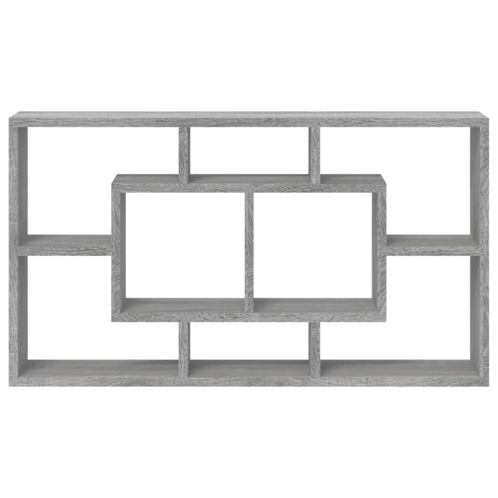 Scaffale a Muro 8 Scomparti Grigio Sonoma 342593