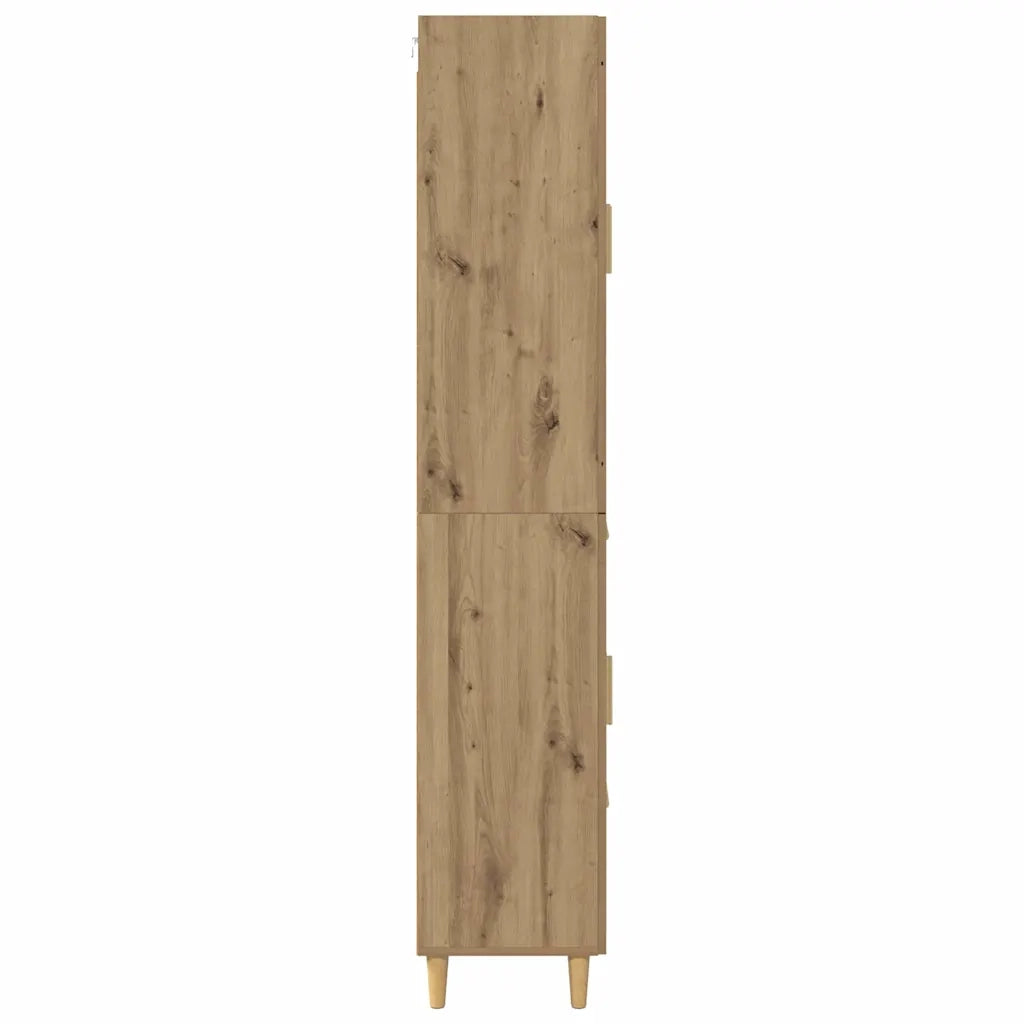 Credenza con Cassetto-Buffet-Armadio da cucina Rovere artigianale 69,5 x 34 x 180 cm 486918