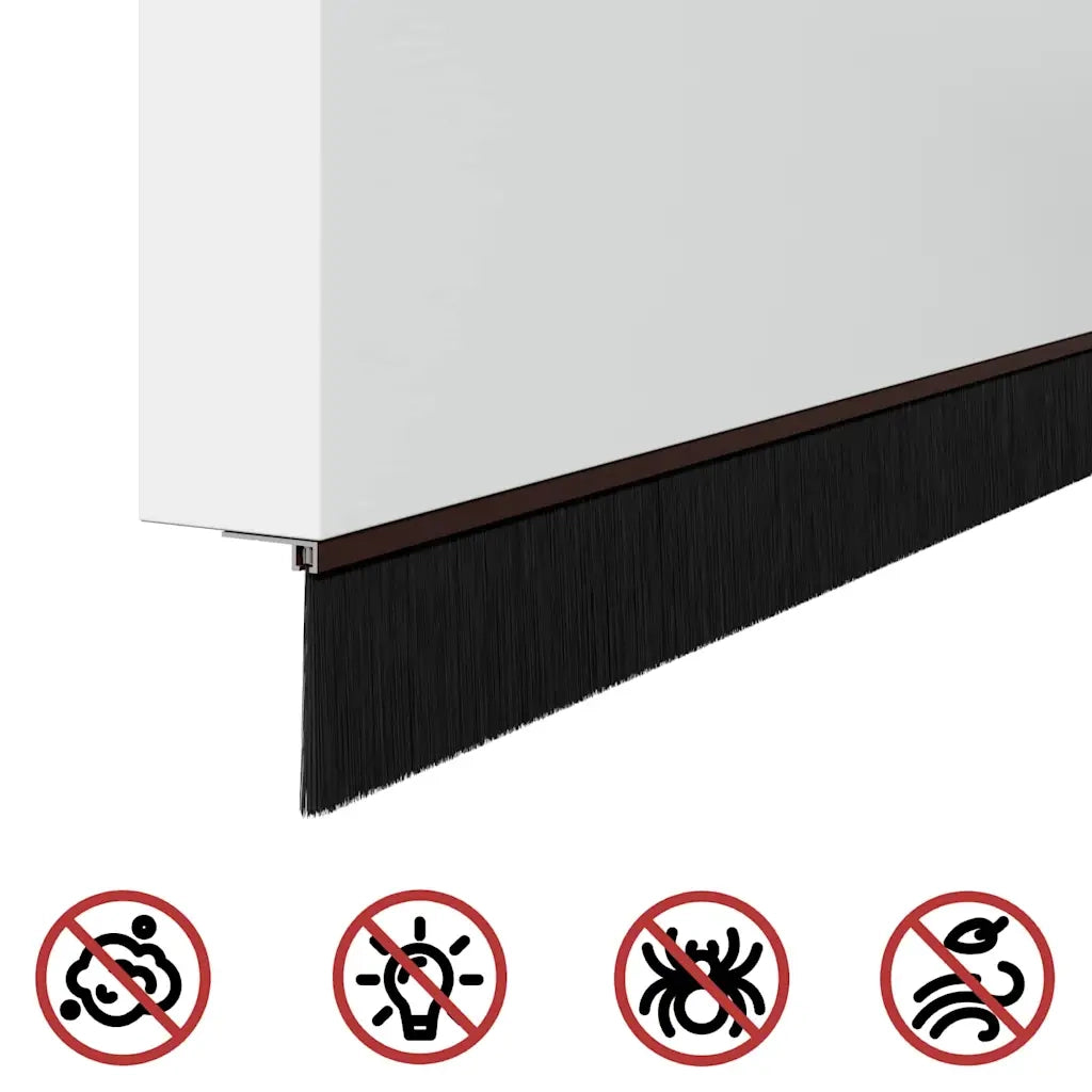 Spazzole per porte autoadesive 6 pcs Marrone 100 cm 42019431