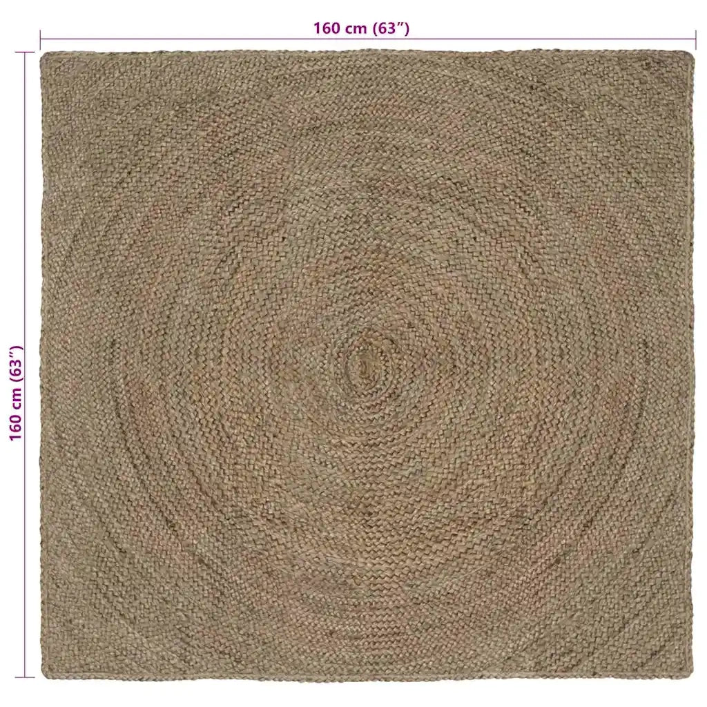 Tappeti per area Grigio 160 x 160 cm Juta 42010543