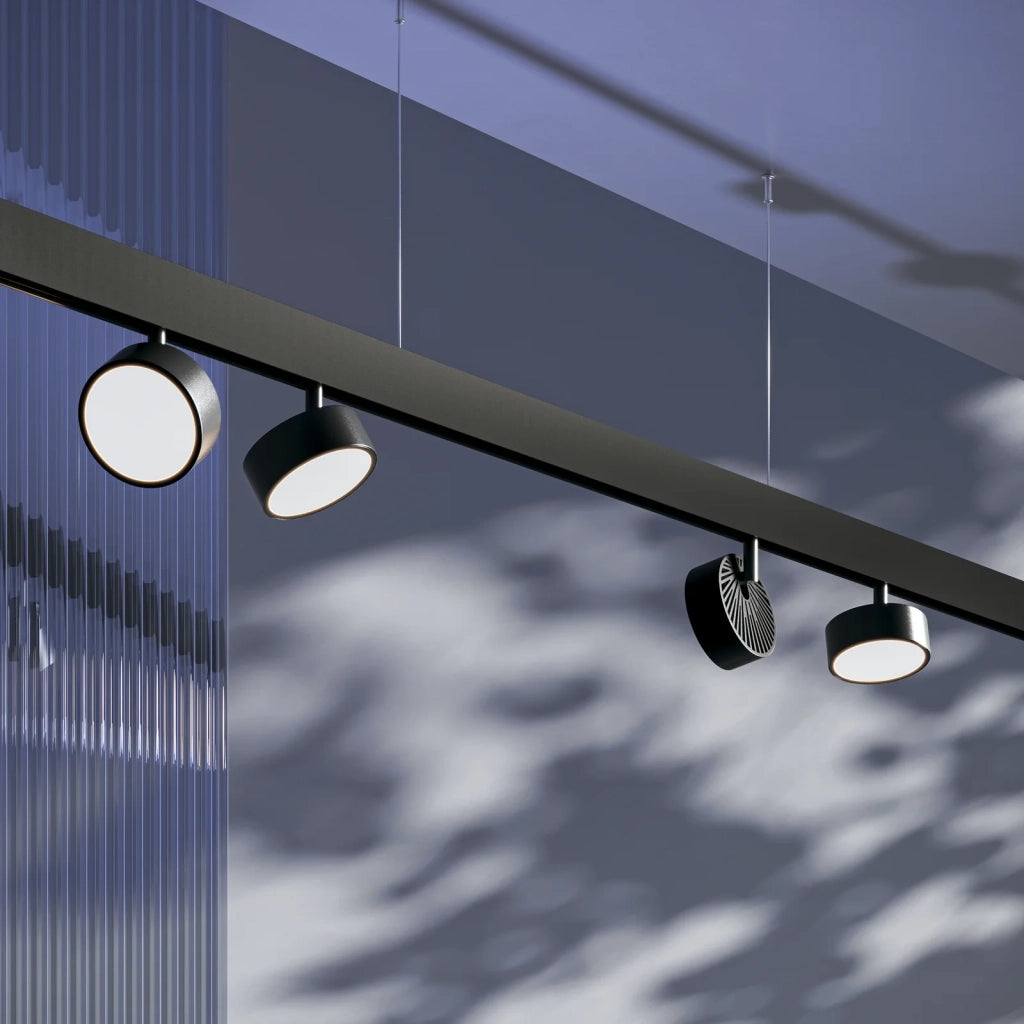 Maytoni Lampada da binario moderna Exility Rado 1 luce LED integrato nero alluminio