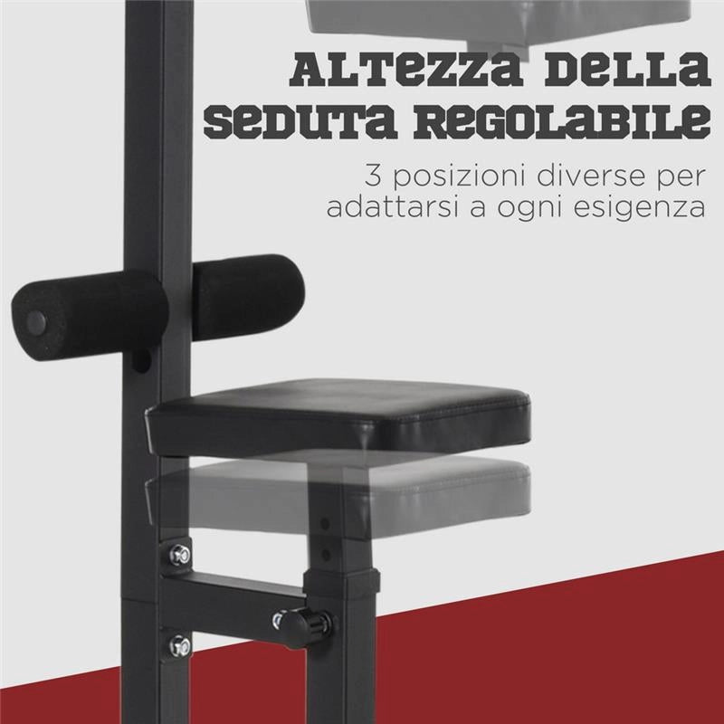 STAZIONE FITNESS PULL DOWN PER PALESTRA A CASA NERO