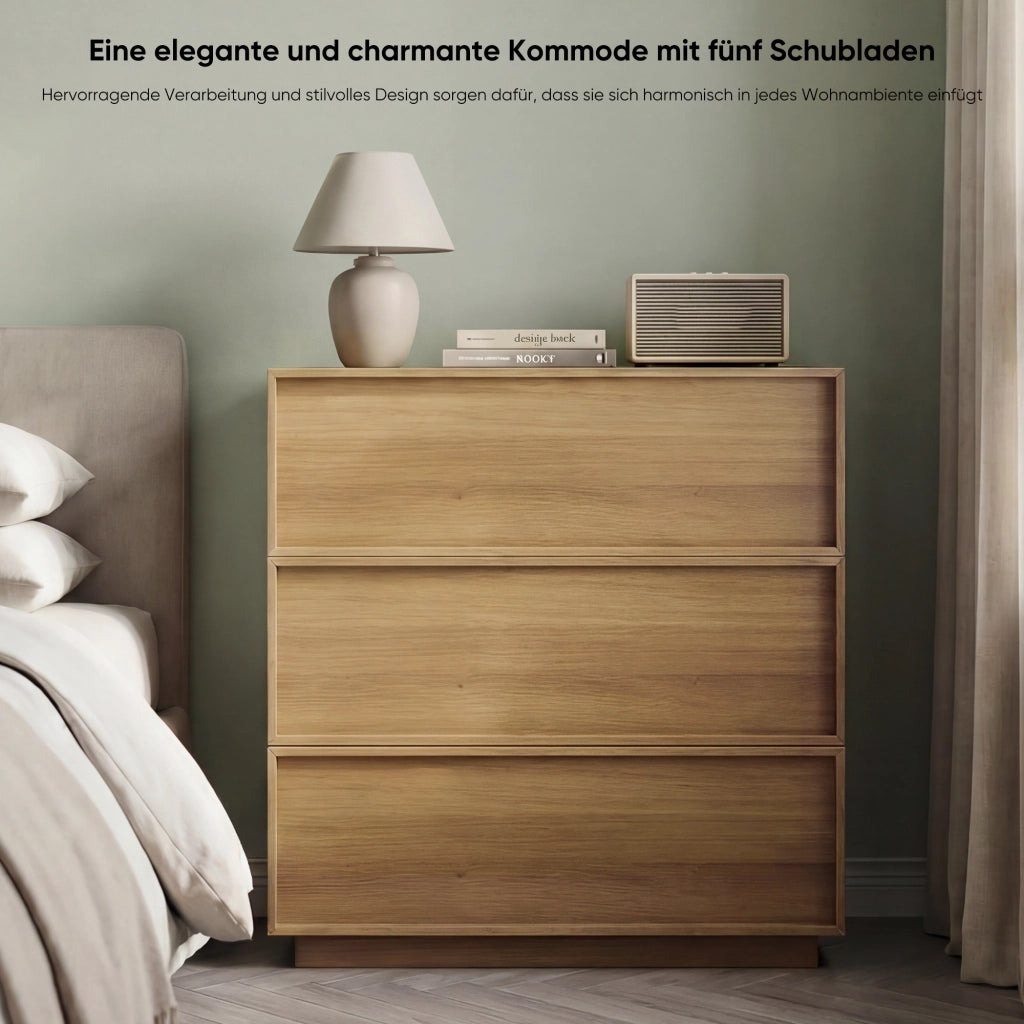 CASSETTIERA a 3 cassetti 80x48x78 cm Rovere