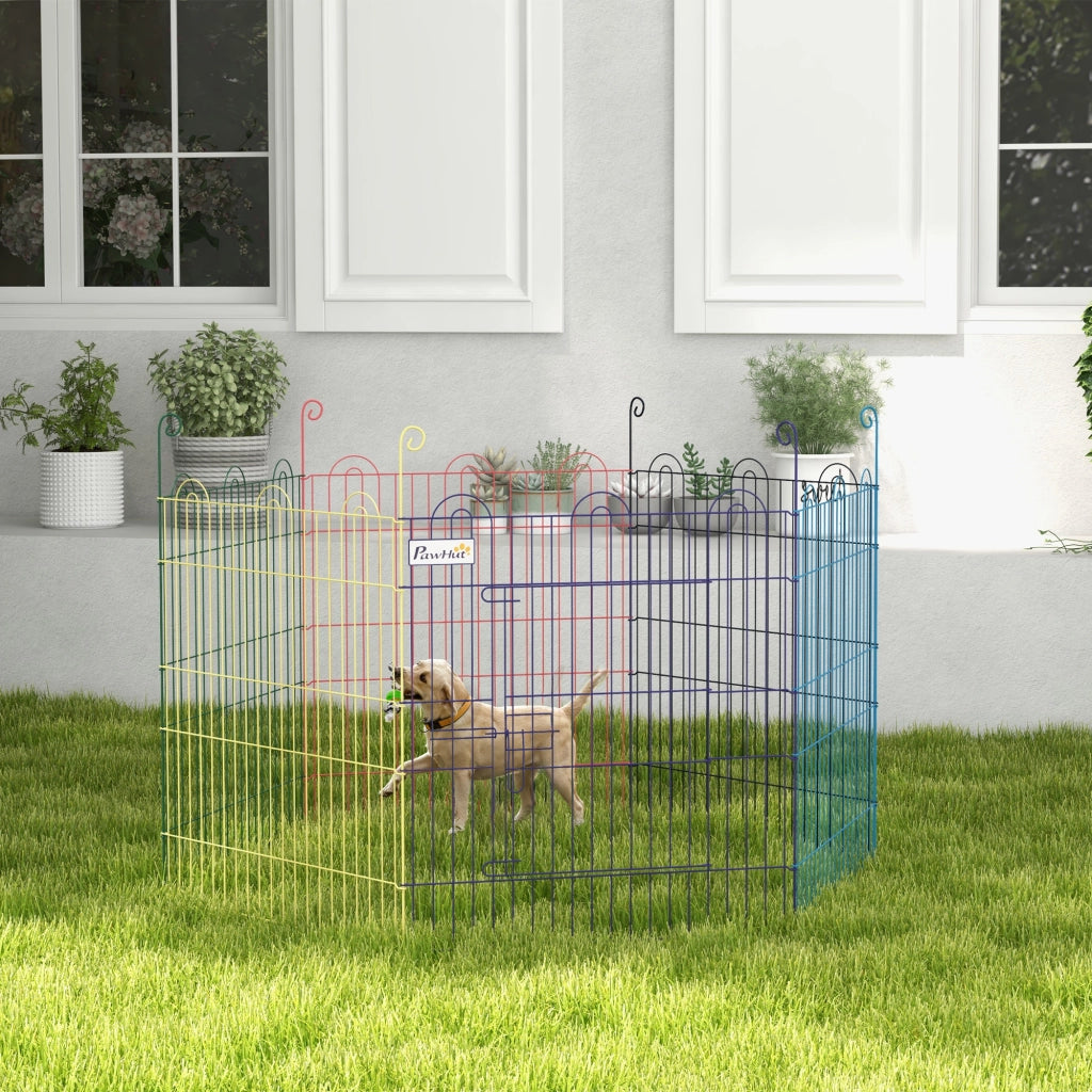 Cancellino per Cani 6 Pannelli ¨C Minimal ¨C Multicolore 120x60 cm