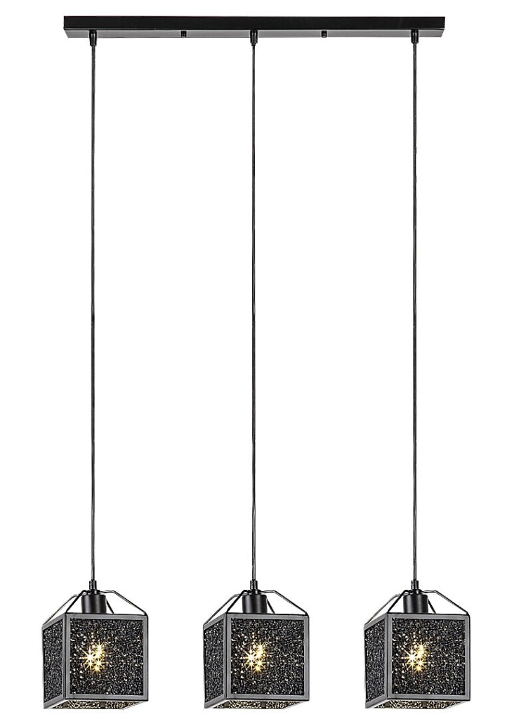 Rabalux Samilo lampada a sospensione 3xE27 nera 120cm