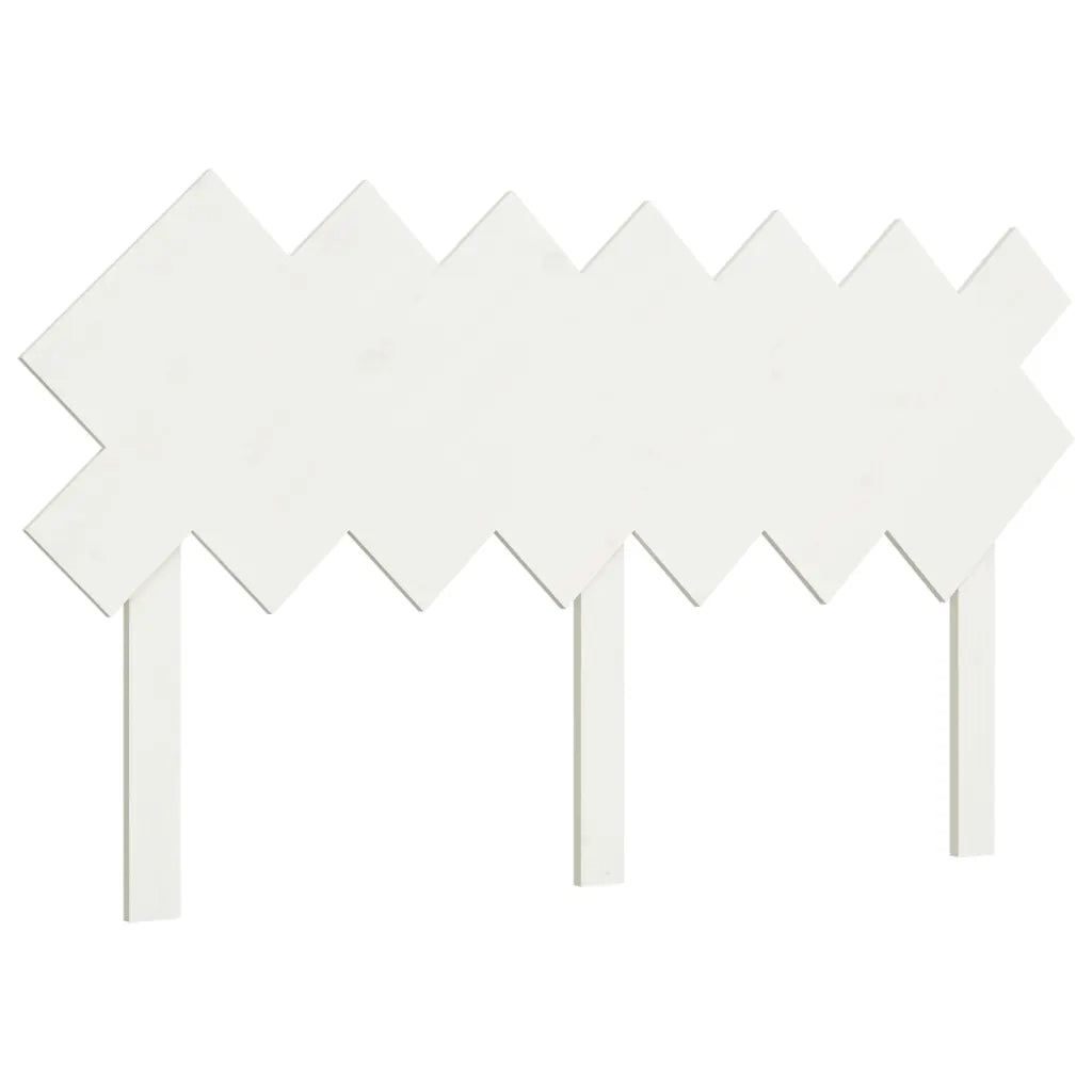 Testiera per Letto Bianca 141x3x80,5 cm Legno Massello di Pino 819221