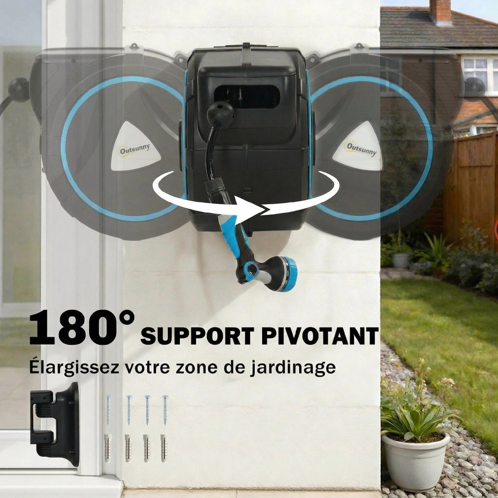 Portatubo Irrigazione Muro Automatico ¨C Minimal ¨C Blu 55x31x50cm