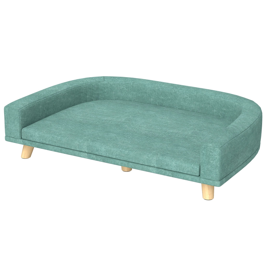Divano per Cani in Legno di Eucalipto ¨C Xylo ¨C Verde 98x67x25 cm