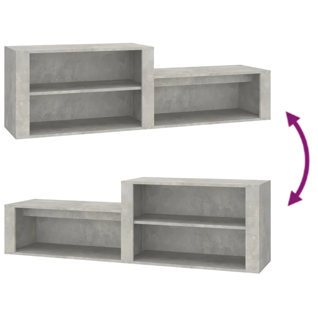Scarpiera | Mobile per scarpe Grigio Cemento 150x35x45 cm in Legno Multistrato