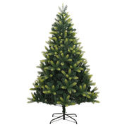 Albero di Natale Artificiale Incernierato-Albero Natalizio con Base 150 cm 756833
