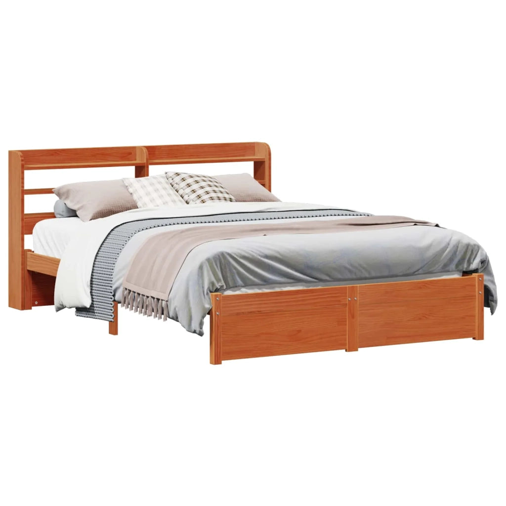 Struttura del letto 2 pcs Marrone cerato Legno di Pino Massello 3422727