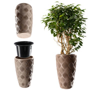 Vaso da fiori KADAX con inserto 58 cm, copertura per vaso da fiori in plastica alta