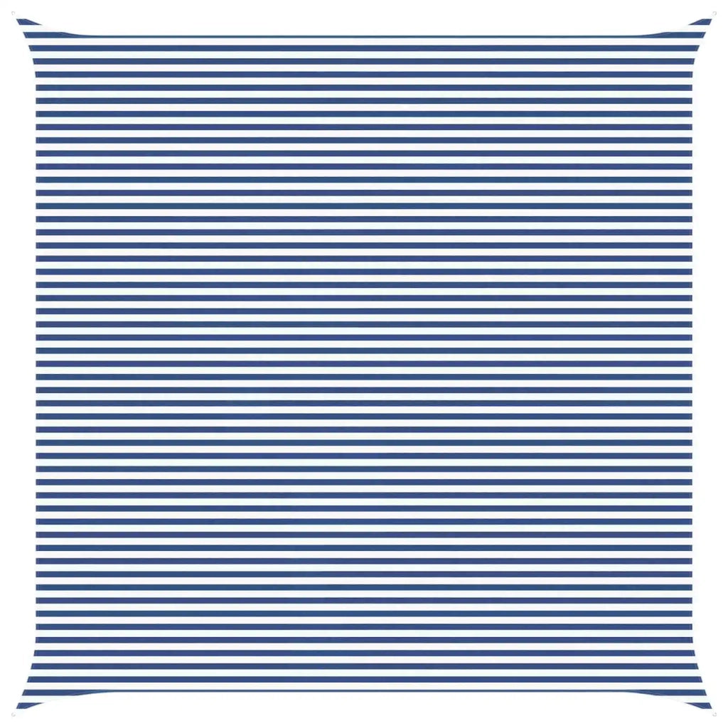 Vela Parasole | Telo Ombra | Vela da ombra solare Blu e Bianco 7 x 7 m