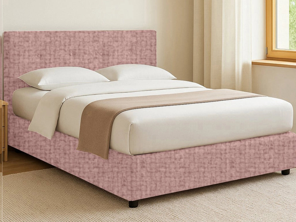 Chichester, Letto Singolo Sfoderabile Made in Italy, Rosa