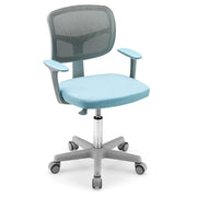 Sedia da ufficio per bambini altezza regolabile 54 x 50 x 80-91,5 cm seduta ergonomica design moderno in blu 20_0011125