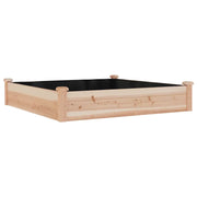 Fioriera | Cassetta per fiori | Vaso Rialzata Giardino Fodera 120x120x25cm Massello Abete