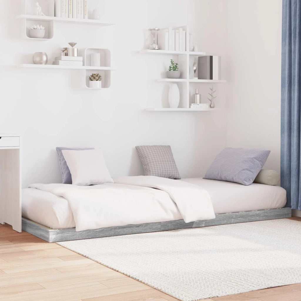 Struttura letto a terra-Giroletto Grigio Sonoma 80 x 200 cm