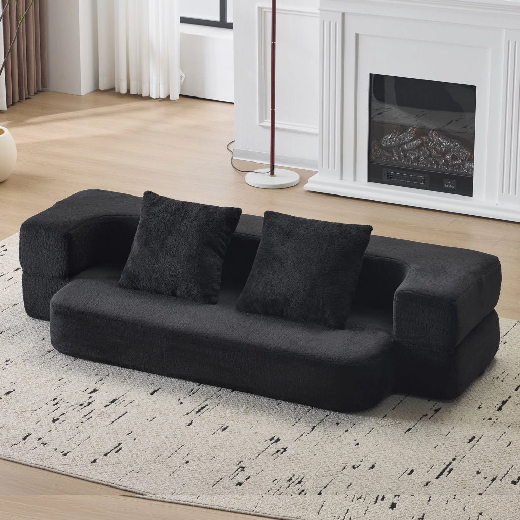 Divano Letto Trasformabile ¨C MINIMAL ¨C Nero