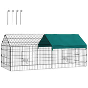 Gabbia per Conigli da Esterno e Interno ¨C Xylo ¨C Verde 185x75x75 cm