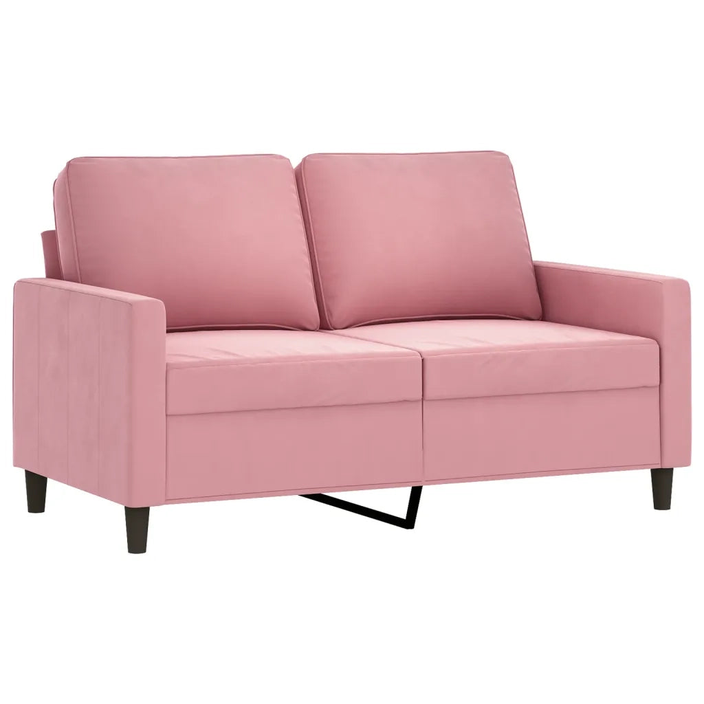 Set di Divani 3 pz con Cuscini rosa in Velluto 3201479