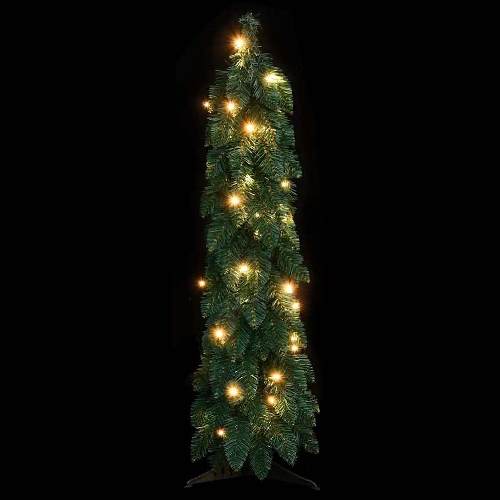 Albero di Natale Artificiale Preilluminato-Albero Natalizio con 45 LED 90 cm