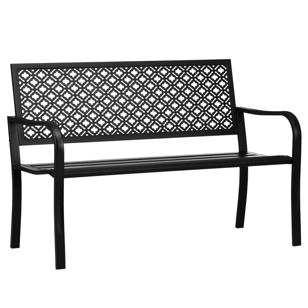 Panchina da Giardino ¨C Minimal ¨C 127x63x83 cm Nero