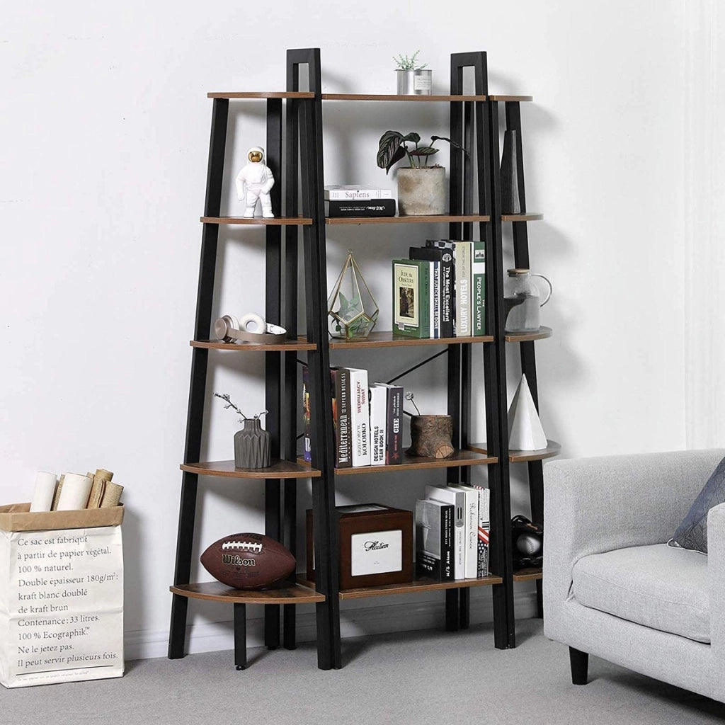 Libreria a Scala Industrial LLS45X in Legno e Metallo