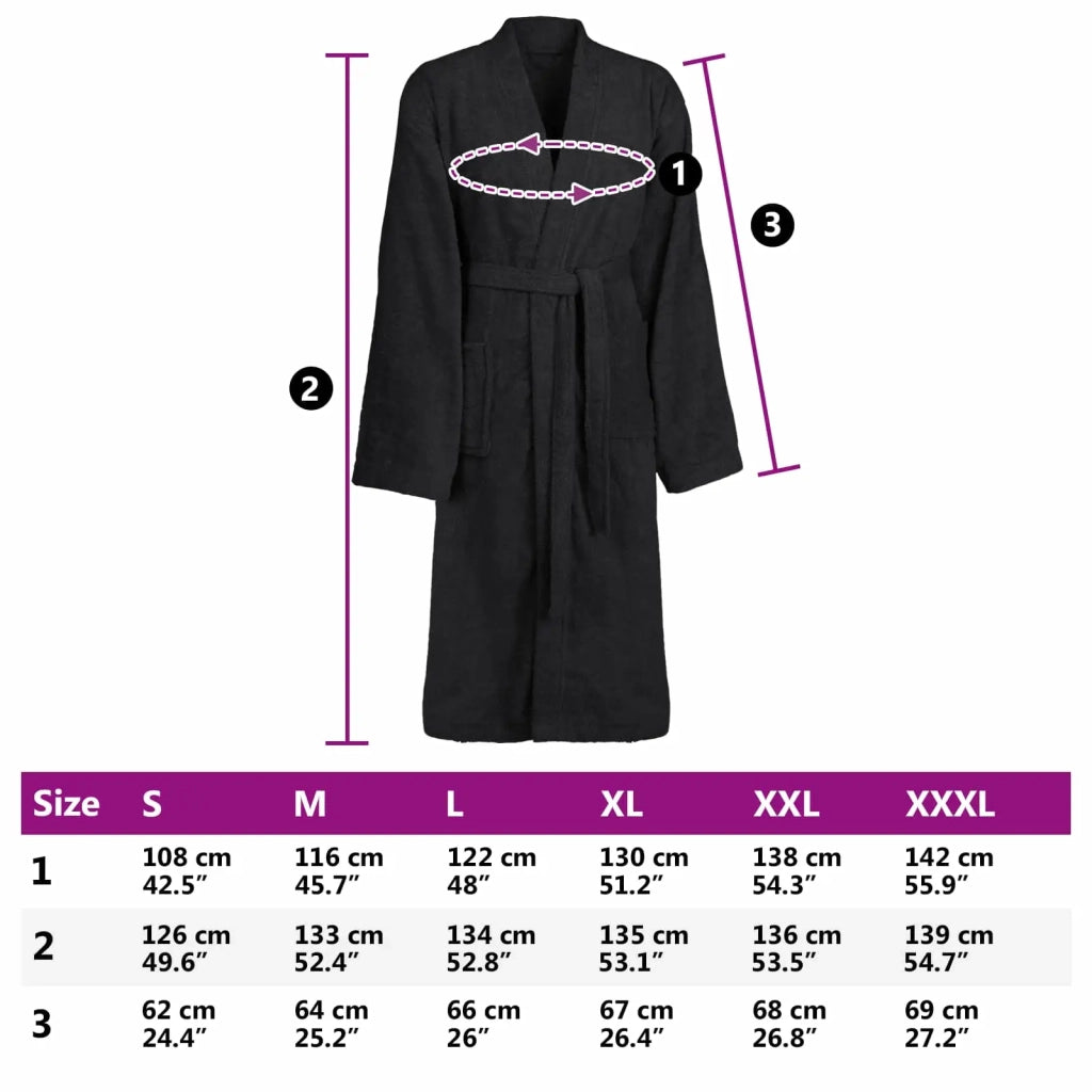 Accappatoio KINN Nero S Cotone CFW9514042
