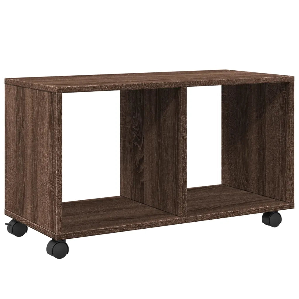 Mobiletto con Ruote Rovere Marrone 72x33x42,5 cm in Truciolato CFW3241312