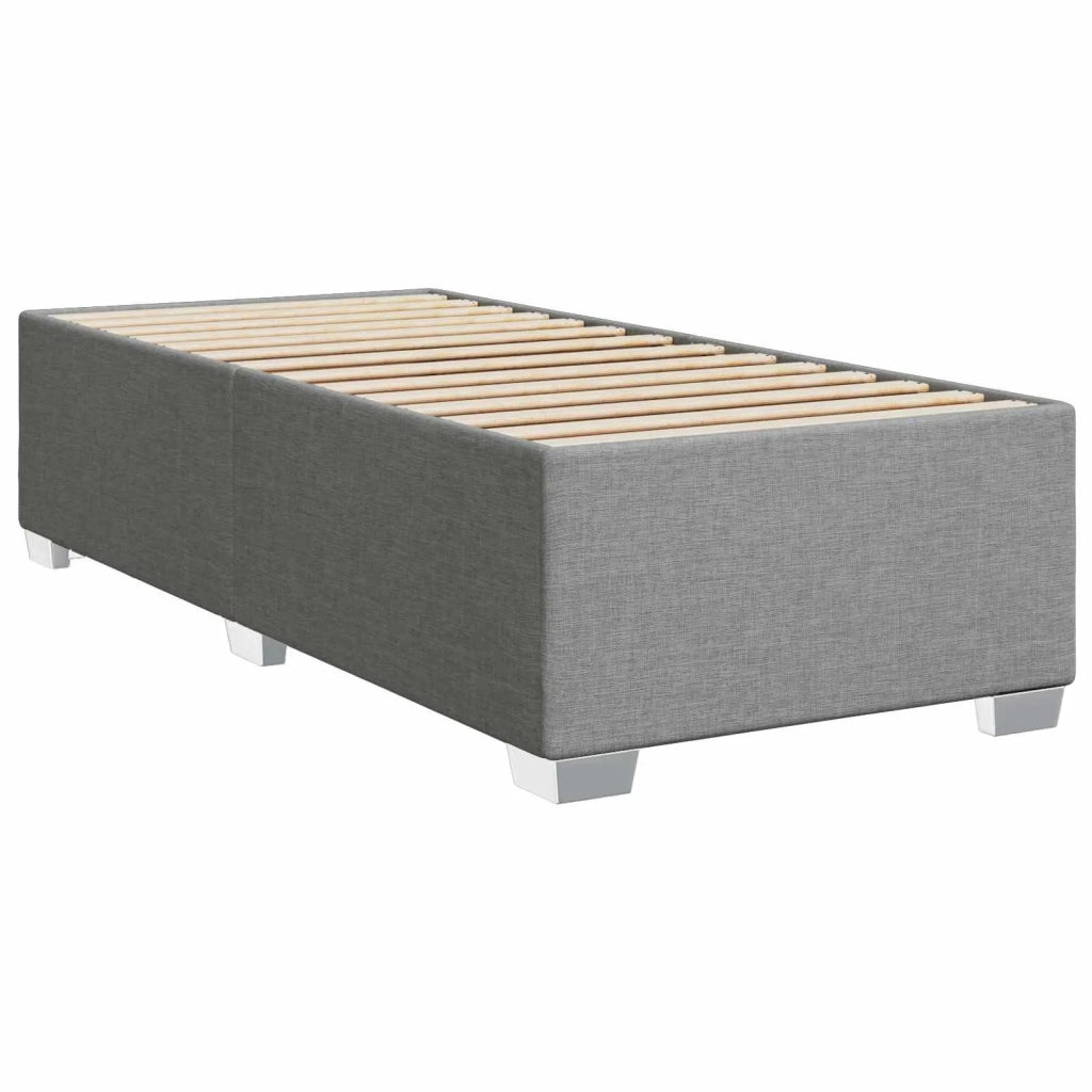 Letto con Box Spring, Materasso e LED Grigio Chiaro 90 x 200 cm 3451854