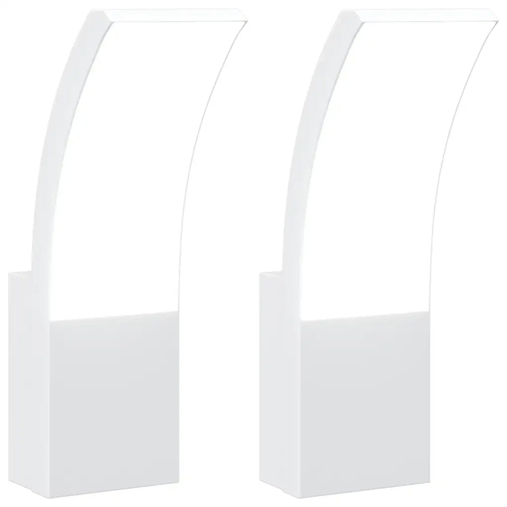 Applique per Esterni con LED 2 pz Bianche Alluminio Pressofuso 4006265
