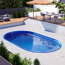 Piscina interrata ovale in acciaio NEWSKYBLUE 525 - h. 120 cm