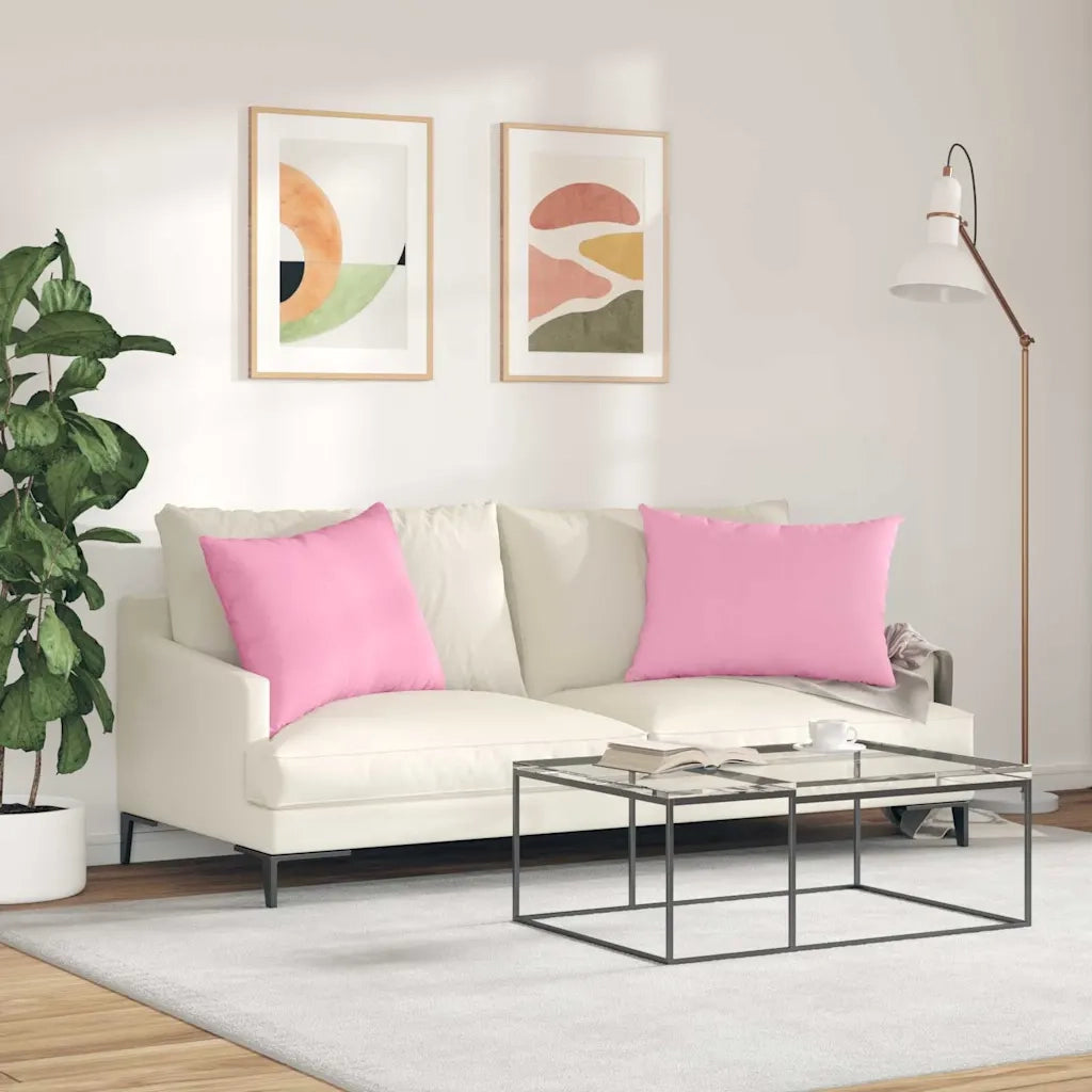 Cuscini da Divano 2 pcs Rosa 70 x 50 cm Tessuto 42013754