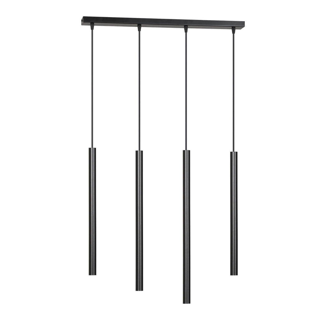 Lampadario Emibig Selter 4xG9 nero regolabile 120cm