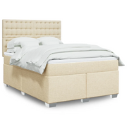 Giroletto a Molle con Materasso Crema 160x200 cm in Tessuto 3290558