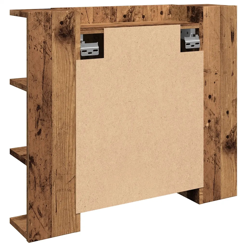 Mobile a Specchio | Armadio da bagno con LED Legno Antico 70x16,5x60 cm