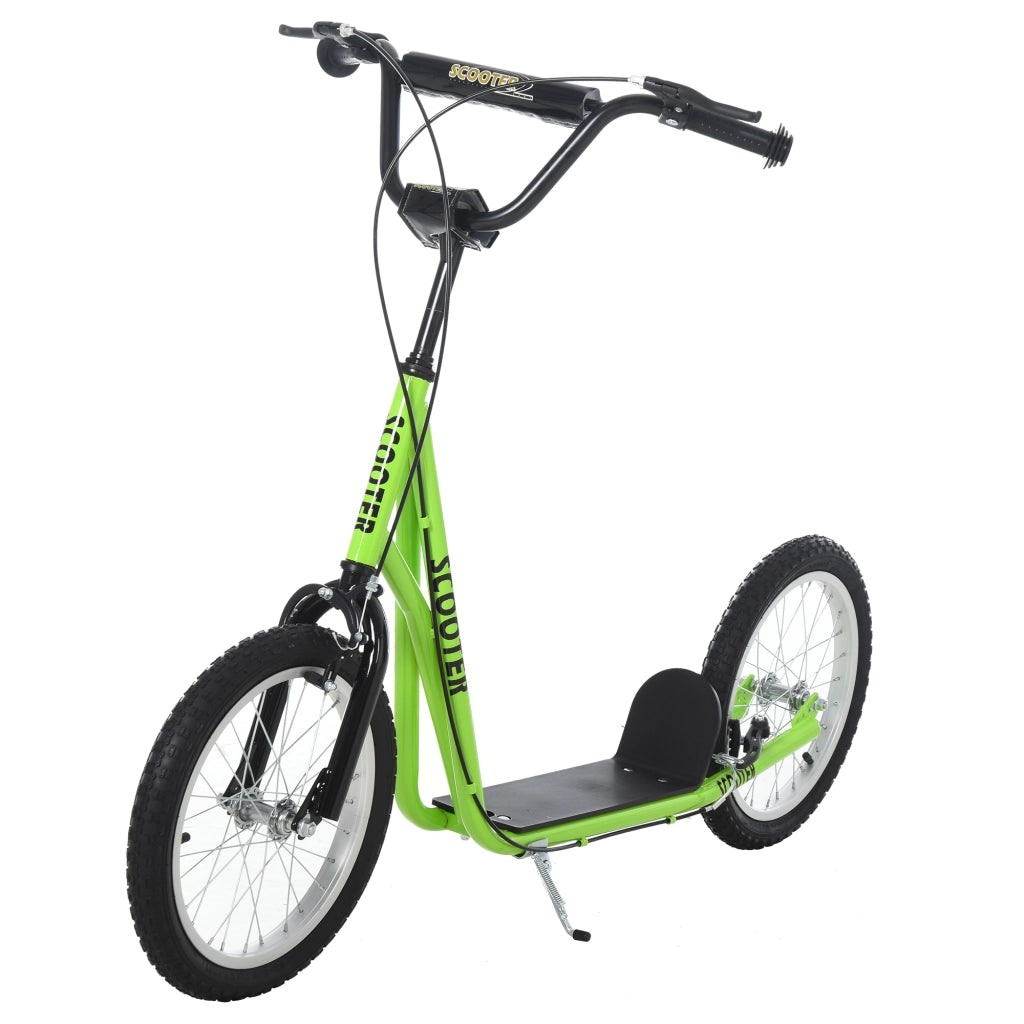 Monopattino per Bambini ¨C Xylo ¨C 2 Ruote, Manubrio Regolabile, Doppio Freno, Verde, 139x58x90-96cm