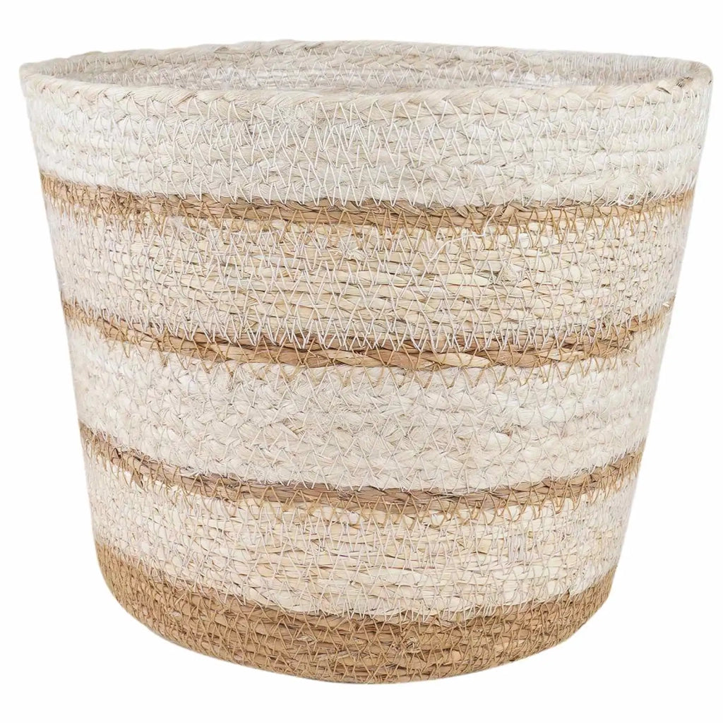 Cesti per piante in erba marina 3 pz Naturale, Bianco e Beige CFW2767923