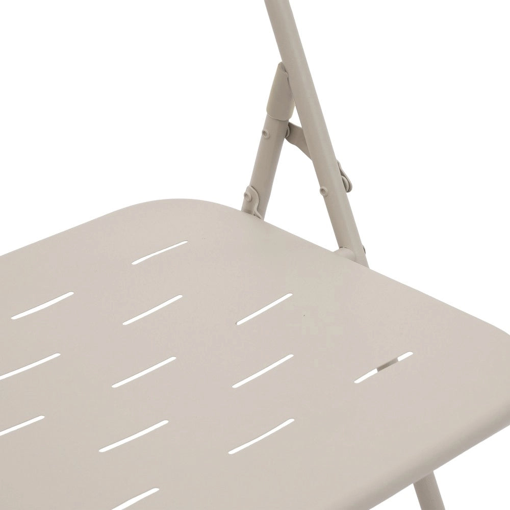Set Bistr¨° 3 Pezzi Pieghevole - Zephmum- Beige, 2 Sedie e 1 Tavolo, Resistente alle Intemperie