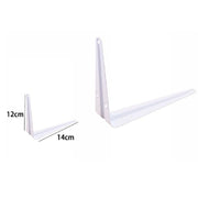 Trade Shop - 2pz Reggimensola Supporto Staffa Triangolare Mensola Metallo 12x14cm Bianca 07908 -