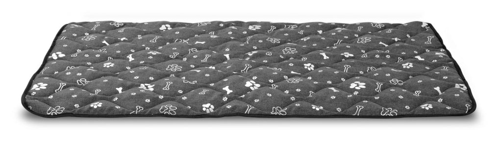 AIO FACTORY 120x80 cm Tappetino per cuccia per cani impermeabile Silver Bones