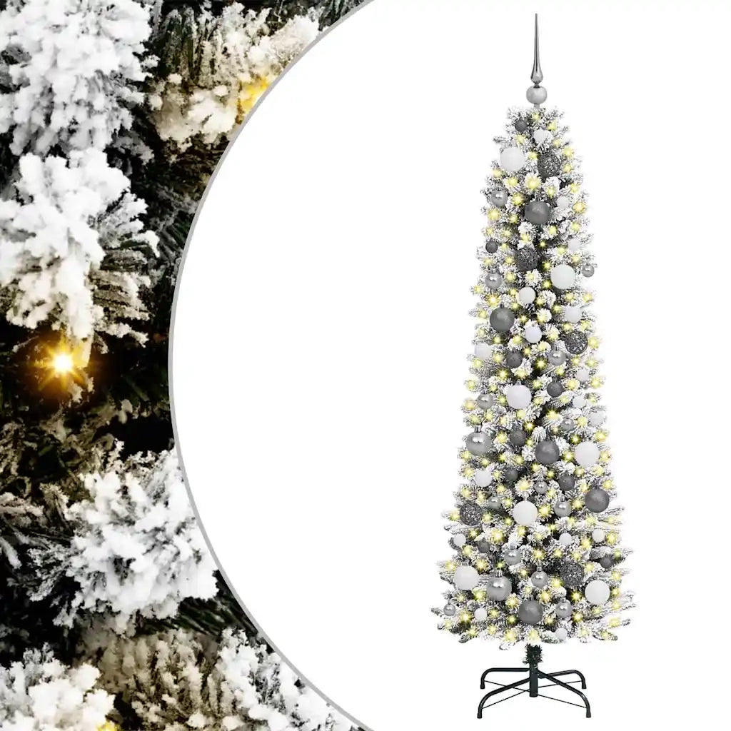 Albero di Natale artificiale con 300 LED Bianco 180 cm 3396104